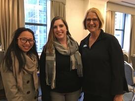 From left, Linh Nguyen, Jenna Baumgartner (BN’08) and Dianne Tapp, dean, Faculty of Nursing at the Vancouver alumni event.