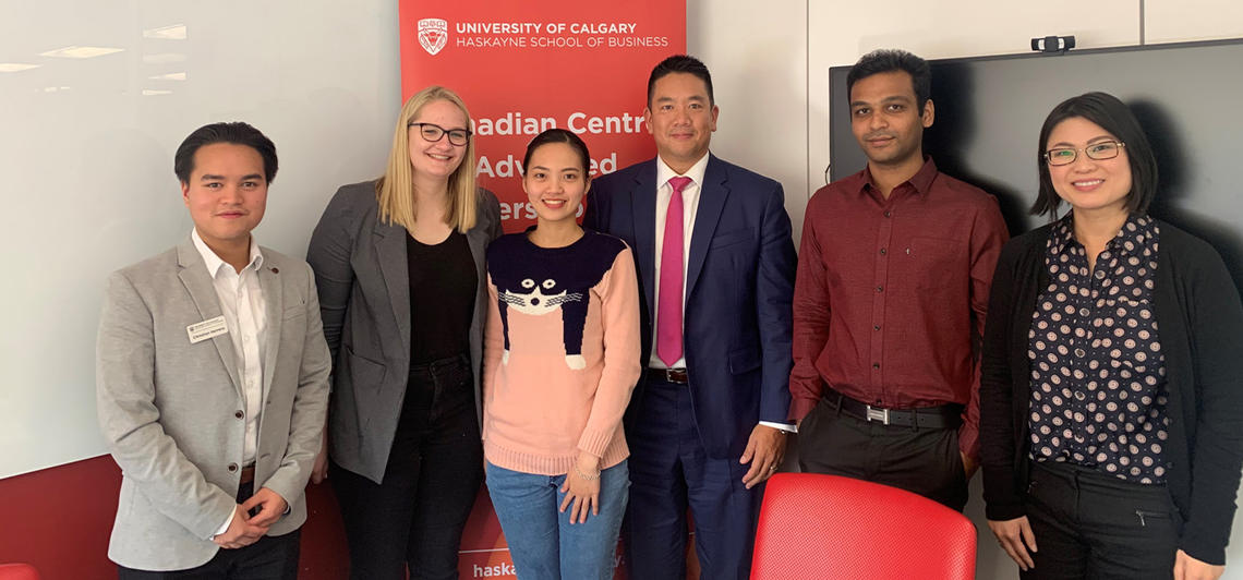 Haskayne students attend Lunch with Leaders featuring Max Chan