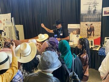 The Faculty of Veterinary Medicine demonstrations at the Stampede Grounds. 