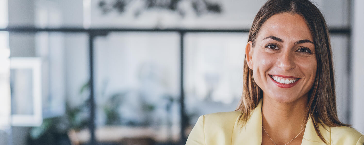 professional smiling woman in office
