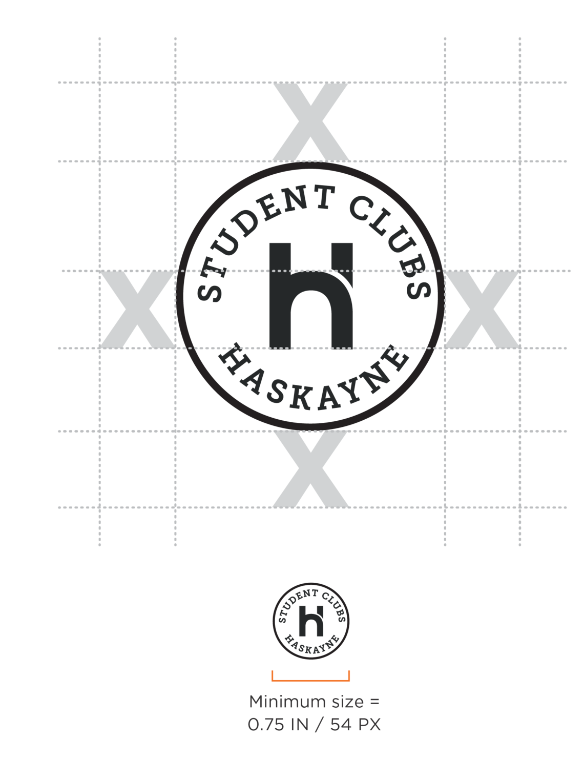 Haskayne student club logo sizing guidelines
