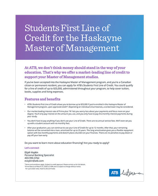 Student Line of Credit