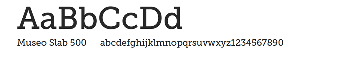 Headline font - Museo Slab 500