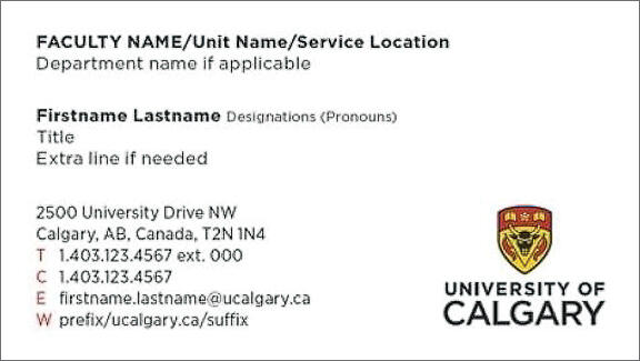 back of business card