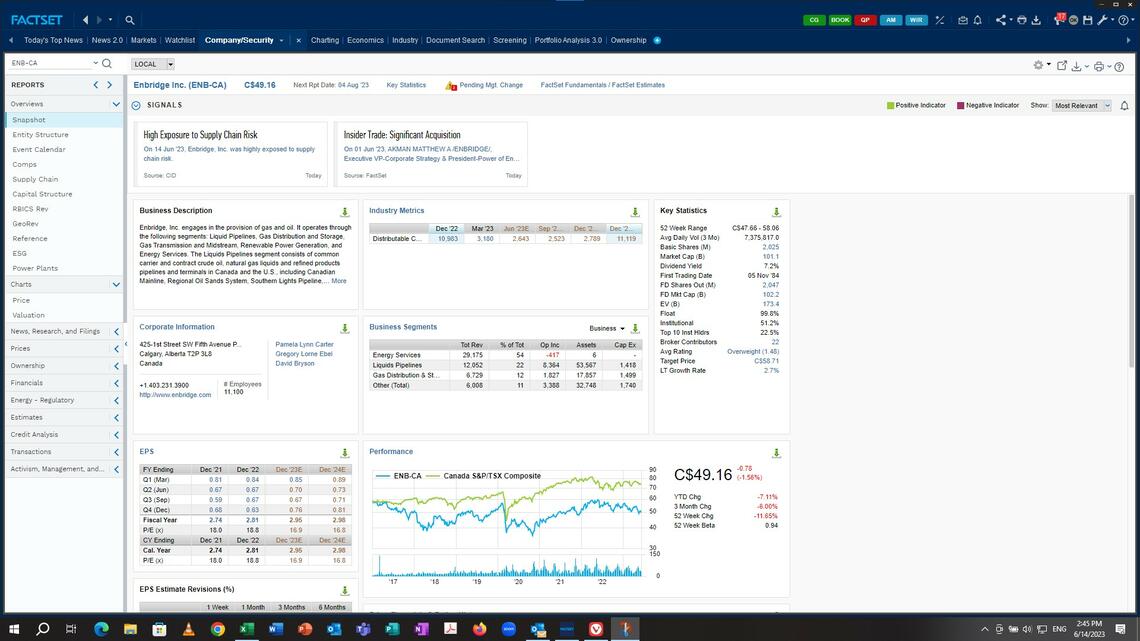 Factset Screenshot