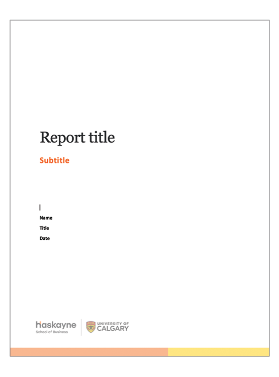 Report template - Simple