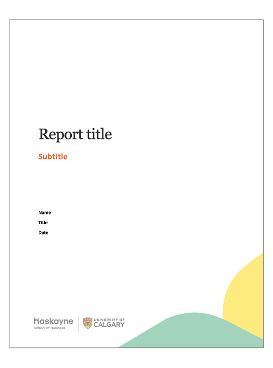 Report template - Standard
