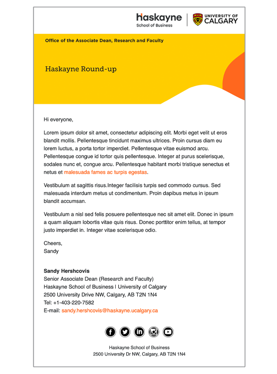 Haskayne Round-up HTML template