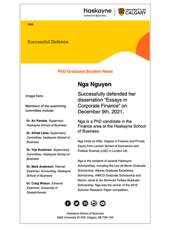 PhD Successful Defence HTML template