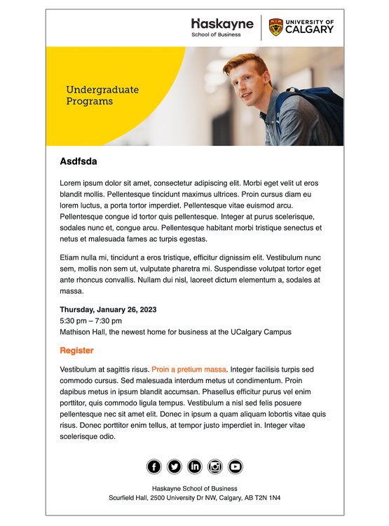 BComm HTML template