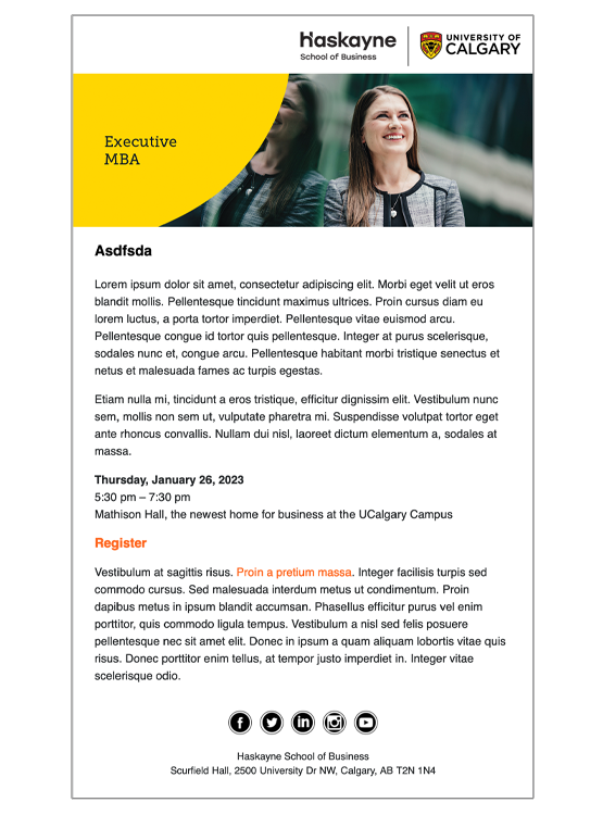 Executive MBA HTML template