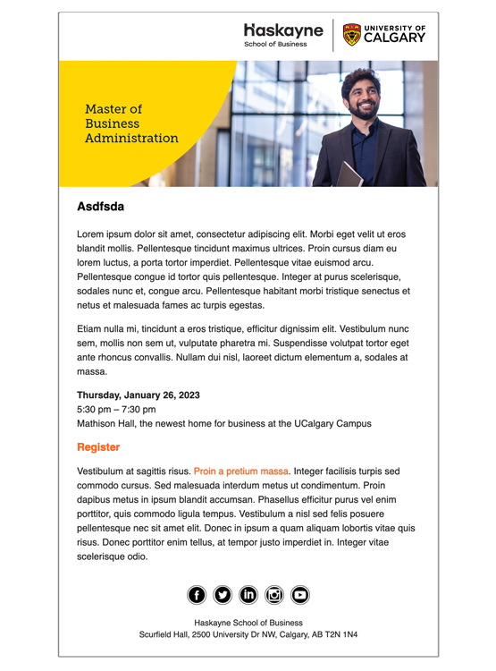 MBA HTML template