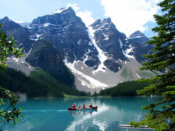 Summer Lake and Mountains