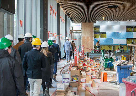 Real Estate Students on a Site Tour