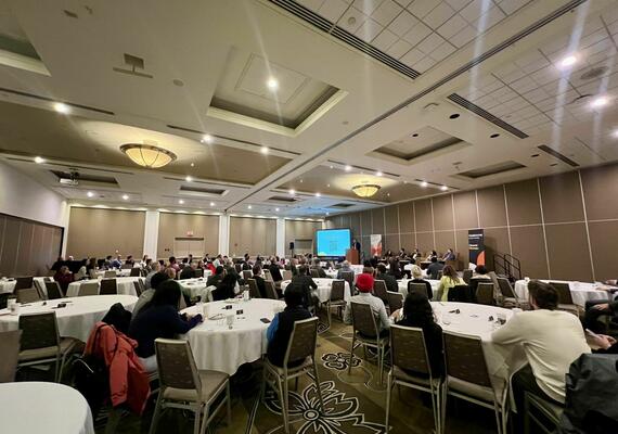 Future of real estate breakfast photo with audience and panelists