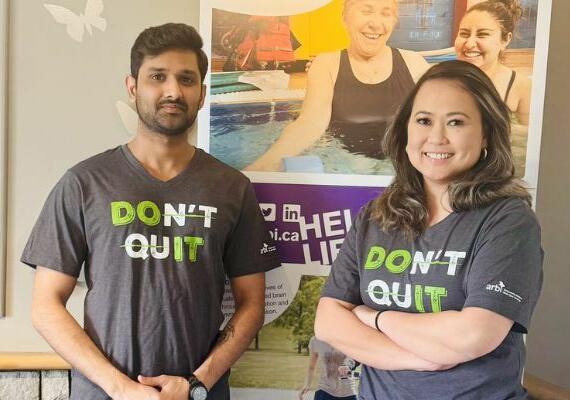 Propel student Vignesh Vembu, left, and Aubrey Soulliere