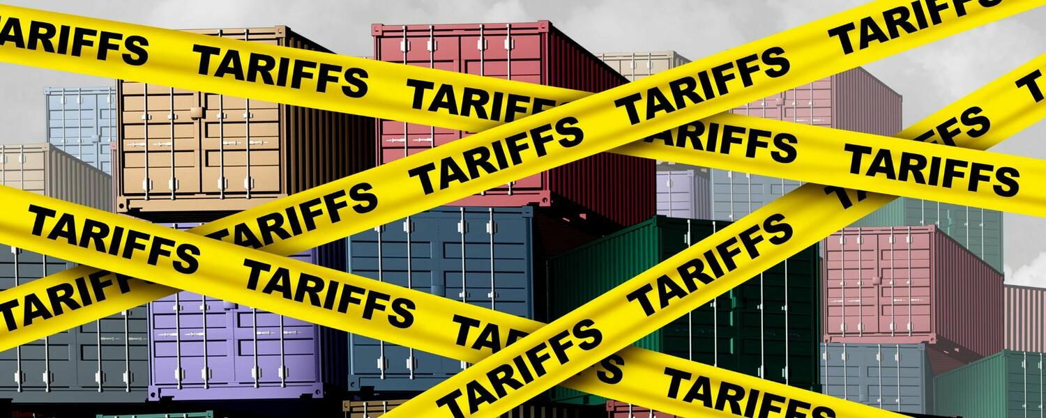 Tariffs tape around shipping containers